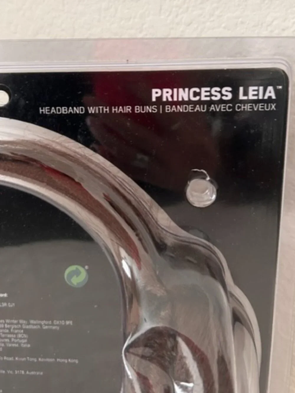 Princess Leia Wig Headband Hair Buns Star Wars Costume NEW UNUSED